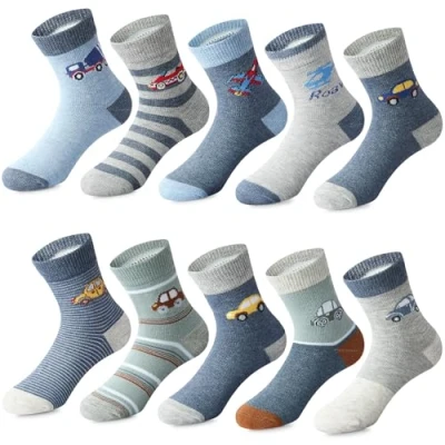 Abbildung von Domee Jungen Socken Kindersocken Strümpfe Baumwolle 10er Pack Kaninchen 31 34 (Herstellergröße XL)