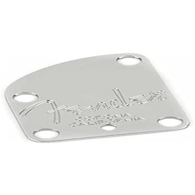 Abbildung von Fender American Deluxe Gitarrenhalsplatte mit 4 Schrauben, verchromt