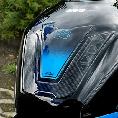 Abbildung von Resin Bike Aufkleber Motorrad Kompatibel mit Suzuki GSX 8S 2023. Schutz Tankpad Von Hülle PU Graffi. 3D Harz Beschichtet