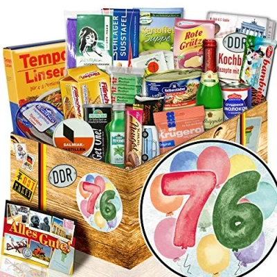 Abbildung von 76. Geburtstags Geschenk + Geschenke zum 76 Geburtstag Ostpaket