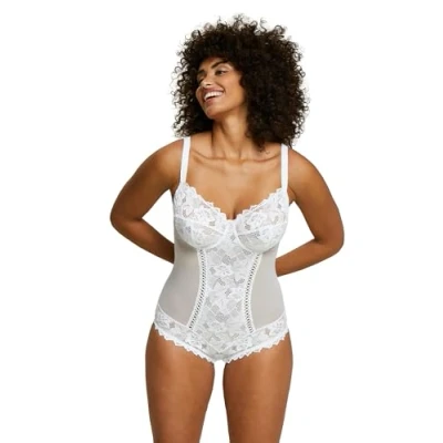 Abbildung von Sans Complexe Damen Body Arum, Einfarbig, Weiß, 85C (Herstellergröße: 100C)
