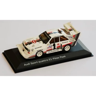 Abbildung von Audi A5 5806 Modellauto Sport Quattro S1 Pikes Peak Miniatur Modell, weiß, Maßstab 1:43