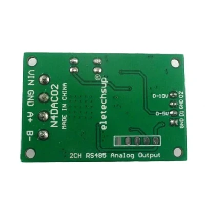 Abbildung von Navna N4DAC02 12V 24V 2CH 0 5V 10V PWM zu Spannung Analog Konverter Modul RS485 Modbus RTU 03 06 2 Kanal Spannungsplatine