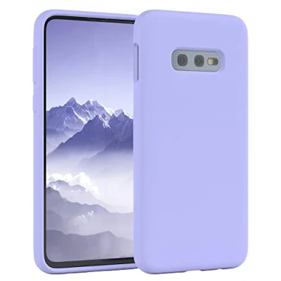Abbildung von EAZY CASE Premium Silikon Handyhülle kompatibel mit Samsung Galaxy S10e, Slimcover Kameraschutz und Innenfutter, Silikonhülle, Schutzhülle, Bumper, Handy Case, Hülle, Softcase, Lila Blau