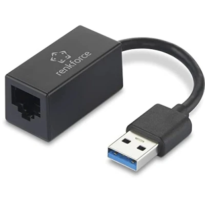 Abbildung von Renkforce RF 4708614 Netzwerkadapter 1 GBit/s USB 3.2 Gen (USB 3.0), LAN (10/100/1000 MBit/s)
