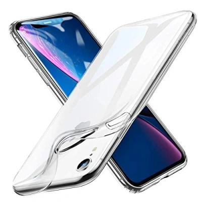 Abbildung von Verco Handyhülle für iPhone XR Case, Handy Cover Apple Hülle Transparent Dünn Klar Silikon, durchsichtig
