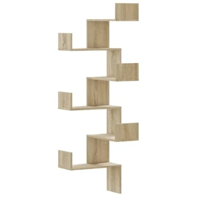 Abbildung von vidaXL Regal Wand Eckregal Sonoma Eiche 45x45x147 cm Holzwerkstoff, 1 tlg.