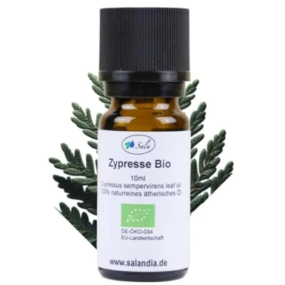 Abbildung von Sala Zypressenöl Aroma ätherisches Öl naturrein BIO kbA zum Verzehr 10 ml