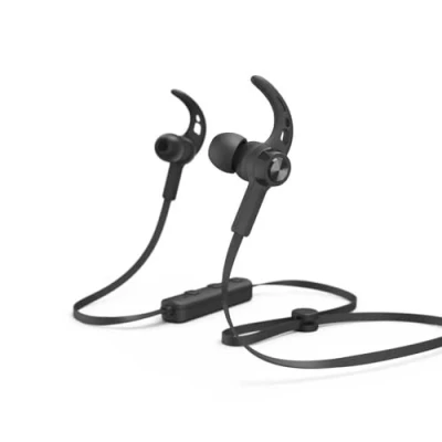 Abbildung von Hama Freedom Run kabellose Kopfhörer mit Nackenbügel (In Ear Bluetooth Mikrofon, 6 Stunden Akkulaufzeit, ideal für Sport, Laufen, Fahrrad, Fitnessstudio, Sprachsteuerung) Schwarz
