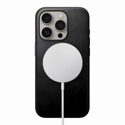 Abbildung von Nomad Modern Leather Case iPhone 16 Plus Schwarz