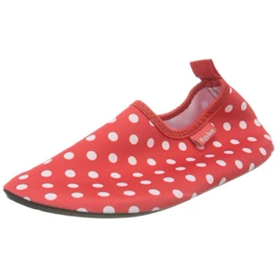 Abbildung von Playshoes Jungen Unisex Kinder Barfuß Badeslipper Aqua Schuhe, Rot Punkte, 18/19 EU