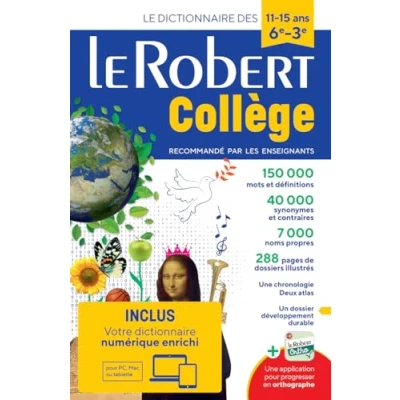 Abbildung von Le Robert college 2024 Bimedia: Monolingual French dictionary for students with free coded access to the online (Le Scolaire)