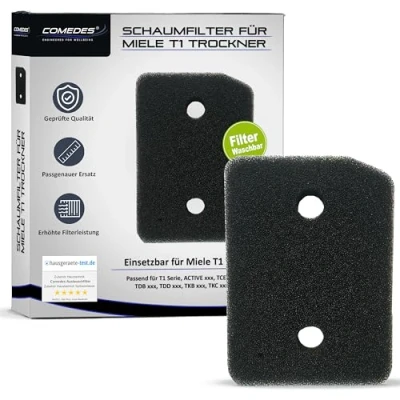 Abbildung von Comedes Ersatzfilter Sockelfilter passend für Miele Wärmepumpentrockner Trockner, Zubehör Einsetzbar statt Filter 9164761, 9164761