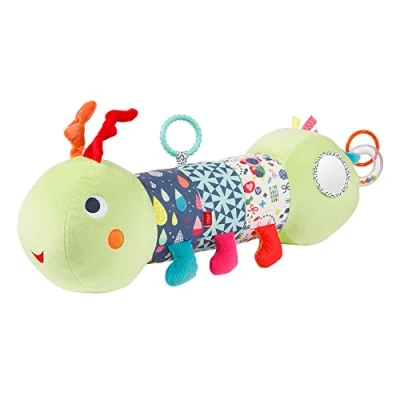 Abbildung von Fehn Krabbelrolle Raupe COLOR Friends Baby Krabbelhilfe im lustigen Raupen Design Babyspielzeug Krabbeltier mit Spielfunktionen Krabbelspielzeug für Babys &amp; Kleinkinder ab 0+ Monaten