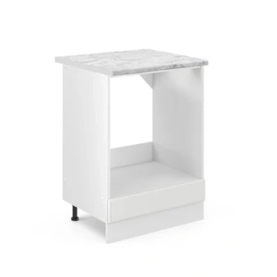 Abbildung von Vicco Herdumbauschrank R Line, Weiß Landhaus/Weiß, 60 cm, AP Marmor