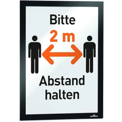 Abbildung von Durable Info Rahmen Duraframe (A4, selbstklebend mit Magnetverschluss) 1 Stück, schwarz, 489901