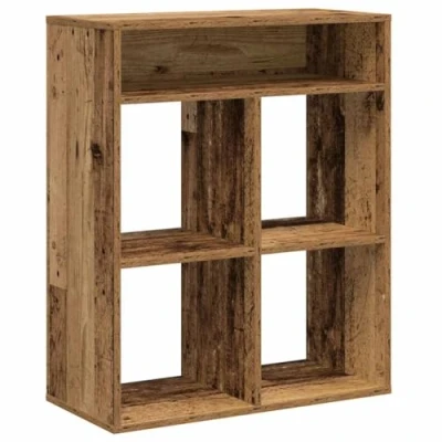 Abbildung von vidaXL Bücherregal Altholz Optik 66x31x80 cm Holzwerkstoff, Lagerschrank, Lagerregal, Aufbewahrungsregal, Bücherregal, Würfel Standregal