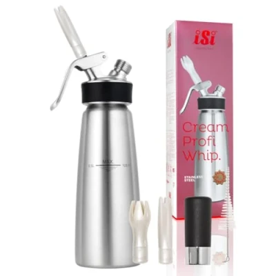 Abbildung von iSi 1630 Sahnespender 500ml Cream Profi Whip 0.5L, Aus hochwertigem Edelstahl rostfrei, Betrieb mit sahnekapseln, Für Sahne &amp; weitere kalte Anwendungen, Spülmaschinenfest