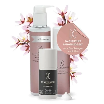 Abbildung von DAMENCREME Intim Pflege Set für Frauen I Pflegecreme 75 ml, Duschgel 200 ml &amp; Punctcreme 30 Sanfte Reinigung Vom Gynäkologen empfohlen Dermatologisch getestet