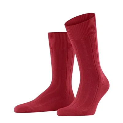 Abbildung von FALKE Herren Lhasa Rib M SO Wolle Kaschmir einfarbig 1 Paar Socken, Rot (Ingle 8077) neu umweltfreundlich, 43 46
