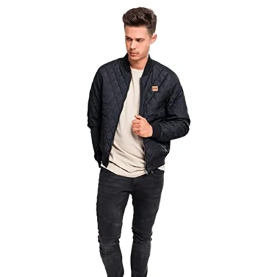 Abbildung von Urban Classics Diamond Bomberjacke, Herren, Größe: 5XL, Black