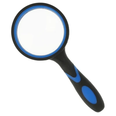 Abbildung von WESTCOTT Lupe schwarz/blau 5 fach, Ø 50 mm