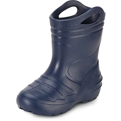 Abbildung von Ladeheid Gummistiefel Kinder federleichte Eva Regenschuhe Bequeme und leichte Regenstiefel perfekt für Frühling Sommer KL051 S (Dunkelblau, 22 EU)
