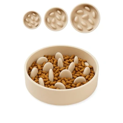 Abbildung von Flamingo Antischlingnapf Futter und Trinknapf Slow Feeder Greni beige