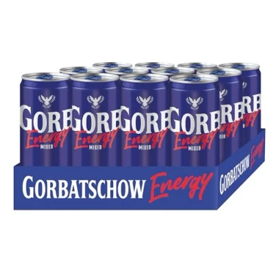Abbildung von Wodka Gorbatschow Energy (12 x 0.33 l) 10 prozent vol. der beliebte trifft auf Drink, Energy, fertig gemixt direkt aus Dose oder Eis genießen