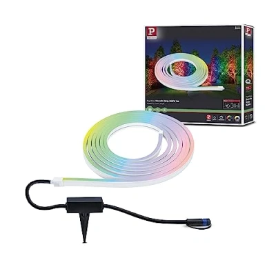 Abbildung von Paulmann LED Gartenstrahler &quot;Plug &amp; Shine Stripe Smooth Einzelstripe IP67 RGBW+ 22W Weiß&quot;, 1 flammig, Smart Home Zigbee 3.0