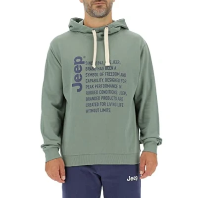 Abbildung von JEEP O102569 E847 J Man Hooded Sweatshirt Since 1941... Print J22W Agave Green/Deep Blu L
