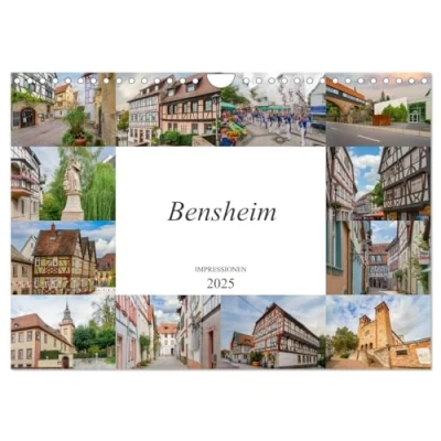 Abbildung von Bensheim Impressionen (Wandkalender 2025 DIN A4 quer), CALVENDO Monatskalender