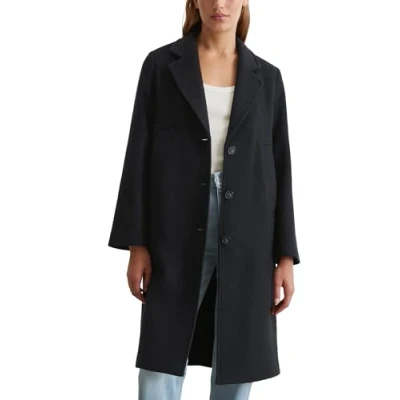 Abbildung von Marc O&#039;Polo Lapel Collar Single Breasted Klassischer Mantel, Damen, Größe: 36, Deep blue sea
