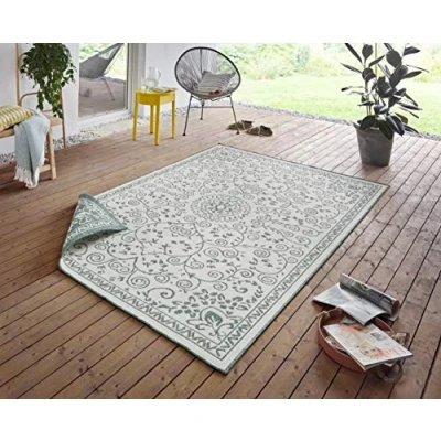 Abbildung von NORTHRUGS Teppich &quot;LEYTE Wendeteppich&quot;, rechteckig, In &amp; Outdoor, Teppich, Vintage, Wetterfest, Balkon, Garten, Wohnzimmer