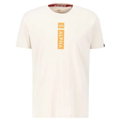 Abbildung von Alpha Industries Tshirt print, Herren, Größe: Large, Stream white