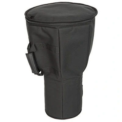 Abbildung von Fame Easy Travel M Djembe Bag, Medium, 15.5&quot; Durchmesser, 26&quot; Tiefe, Gepolstertes Nylon, Extra Starker Reißverschluss, Wasserabweisend, Schwarz, Perfekt Passend &amp; Schützend für Percussion