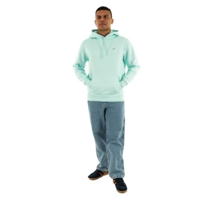 Abbildung von Tommy Jeans Herren TJM REG S Flag Hoodie DM0DM20742 Kapuzenpullover, Green (Spring Mint), L