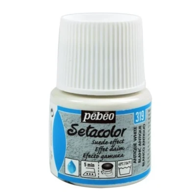 Abbildung von Pebeo Setacolor Textilfarbe, 45ml Colours Suede Effect Antique White