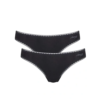 Abbildung von Sloggi 2PACK String, Damen, Größe: 34, Schwarz