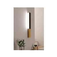 Abbildung von Eglo 900871 Wandleuchte TUDONS Alu, Stahl, Holz schwarz, braun LED 1X12W 3000K L:56cm B:6cm H:4.5cm