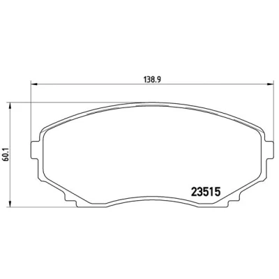 Abbildung von BREMBO P 49 028 Bremsbelagsatz mit akustischer Verschleißwarnung ohne Zubehör MAZDA: MPV 2