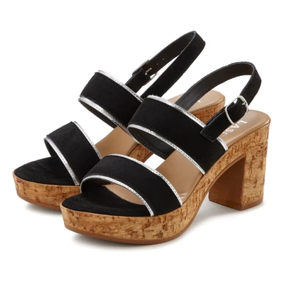 Abbildung von Lascana Clogs, Damen, Größe: 36, Schwarz silberfarben Schuhe