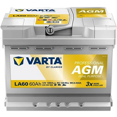 Abbildung von VARTA PROFESSIONAL AGM 840060068K312 Batterie 12V 60Ah 680A B13