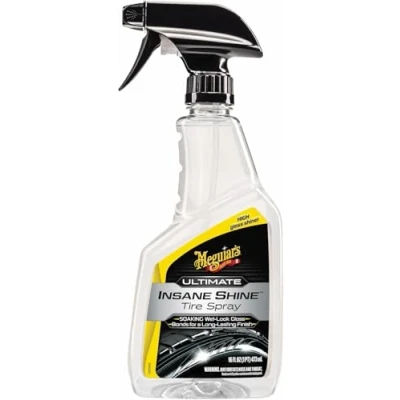 Abbildung von Meguiar’s G250816EU Ultimate Insane Shine Tire Spray Reifenglanzspray für langanhaltenden Hochglanz Nassglanz einfach anzuwenden, fortschrittliche Formel langanhaltendes Finish, 473ml