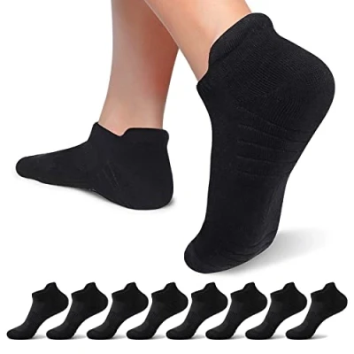 Abbildung von Falechay Sneakersocken Damen 35 38 Socken Herren Kurze 8 Paar Atmungsaktive Socken,Schwarz