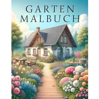 Abbildung von Garten Malbuch: Malbuch für Erwachsene Fliehen Sie vor dem Stress des Alltags und bringen Traumgärten zum Leben Momente Friedens der Entspannung.