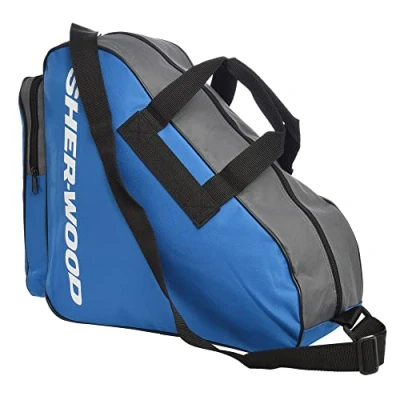 Abbildung von Sherwood Schlittschuhtasche, Inliner Tasche für Erwachsene und Kinder, Eishockey Bag, ideal Rollschuhe Eislaufschuhe (Marine)