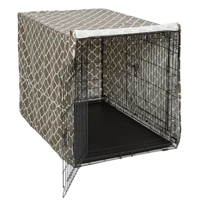 Abbildung von MidWest Homes for Pets CVR48T BR Hundebox Abdeckung, Stoff mit Teflonschutz, Sichtschutz für 122 cm lange Hundeboxen von und New World, maschinenwaschbar trocknergeeignet