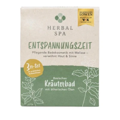 Abbildung von HERBAL SPA Badesalz Entspannungszeit Basisches Kräuterbad mit ätherischen Ölen, 3 tlg., 3er Set, wohltuende basische Badesalze, ätherische Öle