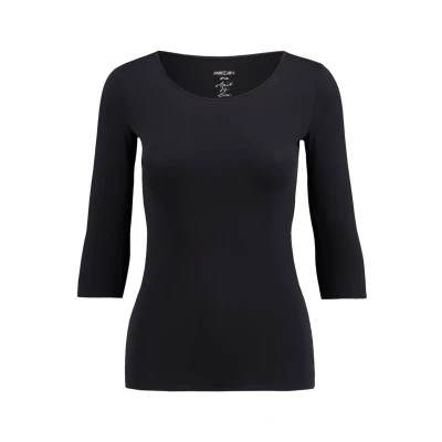 Abbildung von Marc Cain 3/4 Sleeves Langarmshirt, Damen, Größe: 40, Schwarz
